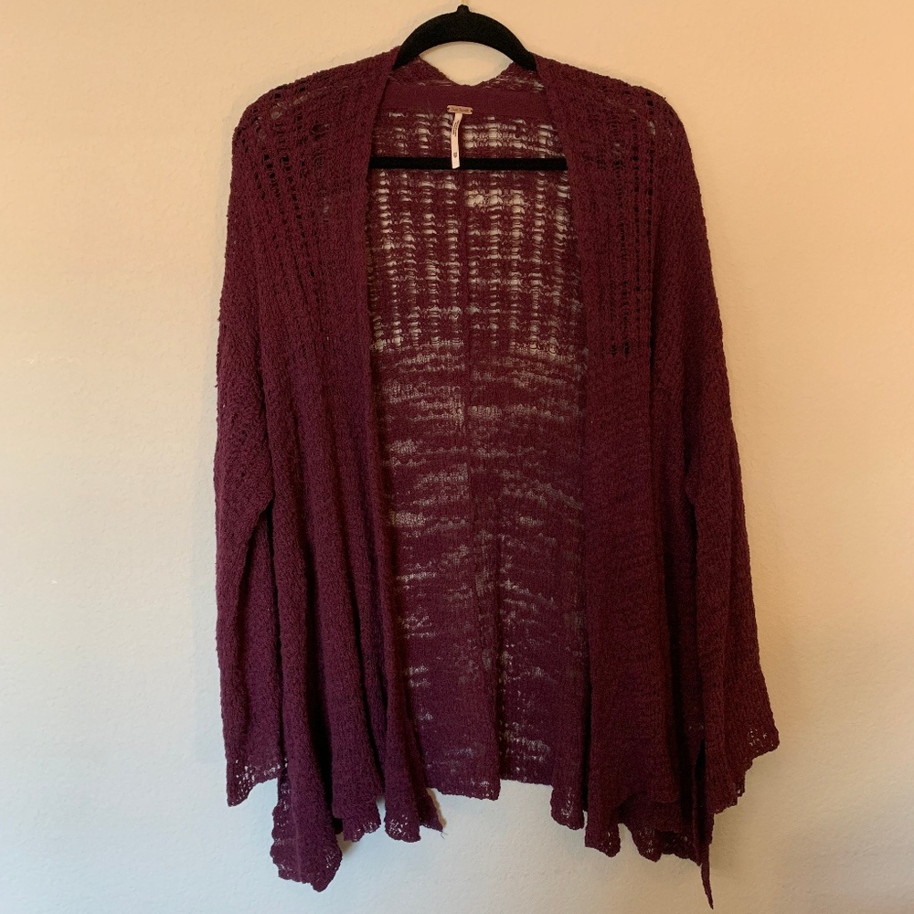 NWOT Free People Knit Bell Sleeve Cardigan XS